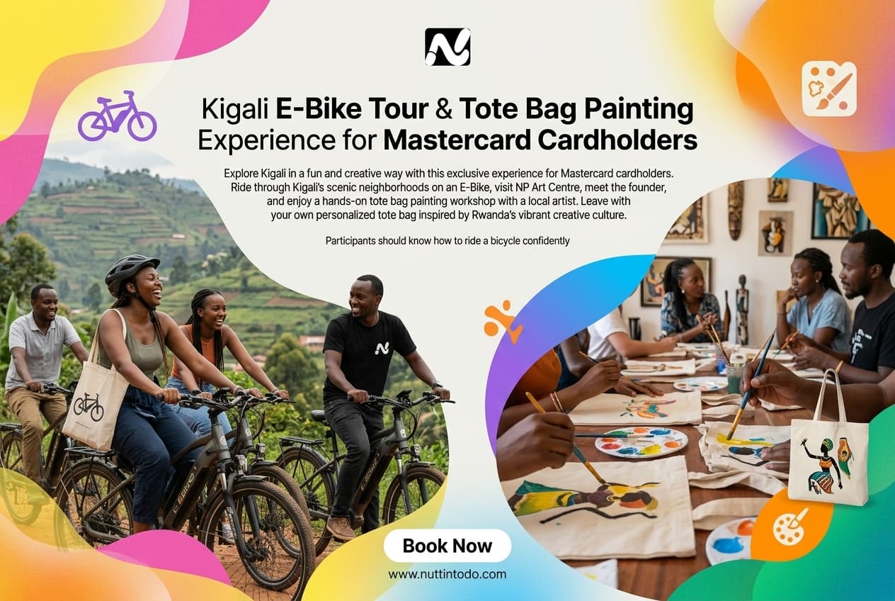 Kigali E-Bike Tour & Tote Bag Painting Experience for Mastercard Cardholders